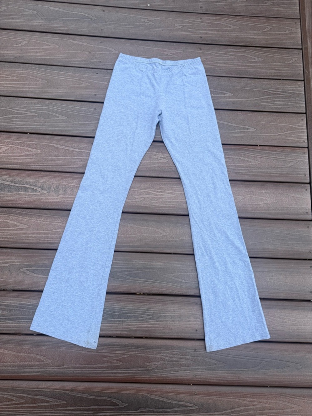 Brandy Melville Light Gray Flare Leggings